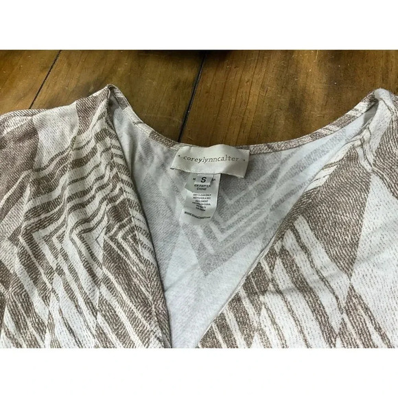 Corey Lynn Calter Cream and Brown Jumpsuit with Wide-Leg Design - Picture 7 of 16